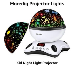 Moredig Kids Night Light Projector, Baby Night Lights For Kids